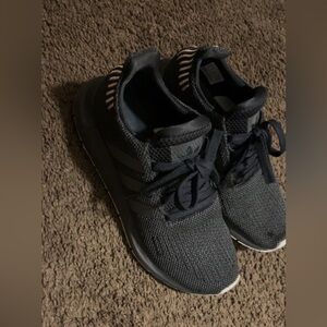 Adidas Black and Pink Knit Sneakers